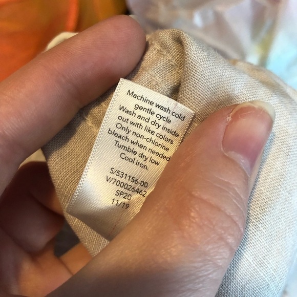 ATHLETA Cabo Tide Linen Jogger Pant 10 Camo Camouflage Tan Ivory Summer 531156 - Picture 7 of 7